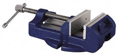 Gibraltar - 6" Jaw Width, 6" Jaw Opening Capacity, Horizontal Stationary Machine Vise - Manual Operation, 1 Station, 14-1/2" Long x 3-7/8" High x 2" Deep, 2" Jaw Height - Eagle Tool & Supply