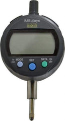 Mitutoyo - 0 to 12.7mm Range, 0.0005" Graduation, Electronic Drop Indicator - Flat Back, Accurate to 0.001", English & Metric System, LCD Display - Eagle Tool & Supply