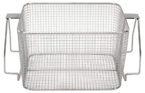 CREST ULTRASONIC - Stainless Steel Parts Washer Basket - 7" High x 215.9mm Wide x 11" Long, Use with Ultrasonic Cleaners - Eagle Tool & Supply