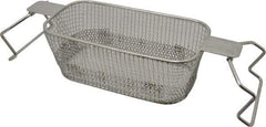 CREST ULTRASONIC - Stainless Steel Parts Washer Basket - 88.9mm High x 127mm Wide x 228.6mm Long, Use with Ultrasonic Cleaners - Eagle Tool & Supply