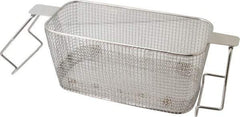 CREST ULTRASONIC - Stainless Steel Parts Washer Basket - 5" High x 133.35mm Wide x 292.1mm Long, Use with Ultrasonic Cleaners - Eagle Tool & Supply