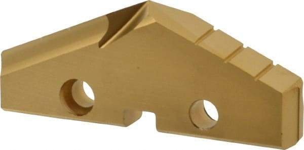Allied Machine and Engineering - 2-9/32" Diam x 5/16" Thick, Seat Code 4, 132° Included Angle Spade Drill Insert - TiN Coated, High Speed Steel, Series GEN2 T-A - Eagle Tool & Supply