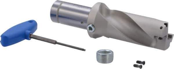 Iscar - 3-3/4" Max Drill Depth, 2xD, 1-7/8" Diam, Indexable Insert Drill - 2 Inserts, 1-1/2" Shank Diam, Straight Shank - Eagle Tool & Supply