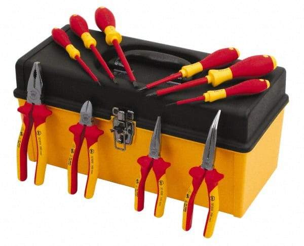 Wiha - 10 Piece Insulated Hand Tool Set - Comes in Tool Box - Eagle Tool & Supply