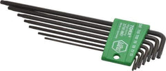 Wiha - 7 Piece T6 to T20 Flag-Style Torx Key Set - T6, T7, T8, T9, T10, T15, T20 Torx Size - Eagle Tool & Supply
