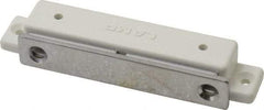 Sugatsune - 3.39" Long x 0.67" Wide x 0.51" High, Plastic & Steel Magentic Catch - White Finish, 10.5 Magnetic Force, 2-3/4" Long Strike, 15/32" Wide Strike - Eagle Tool & Supply
