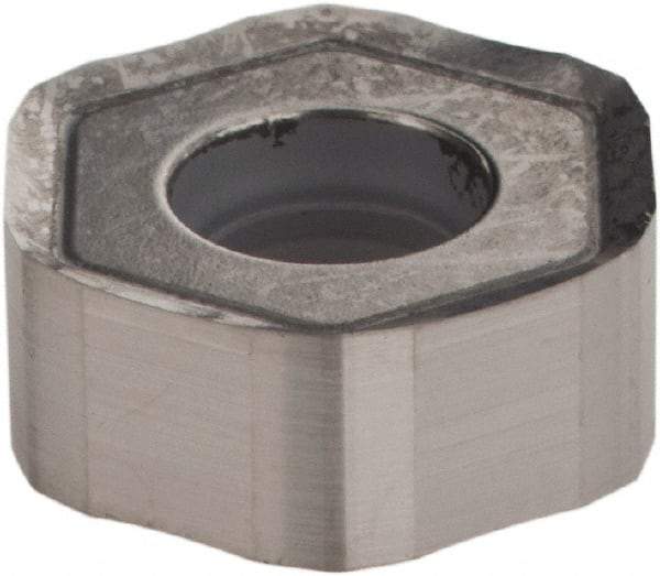 Kennametal - HNGJ43 LDJ Grade K313 Carbide Milling Insert - Uncoated, 0.1764" Thick, 12mm Inscribed Circle, 1mm Corner Radius - Eagle Tool & Supply