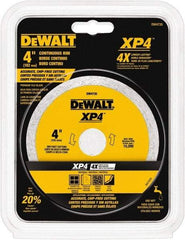 DeWALT - 4" Diam, 5/8 & 7/8" Arbor Hole Diam, Wet & Dry Cut Saw Blade - Diamond-Tipped, Standard Round Arbor - Eagle Tool & Supply