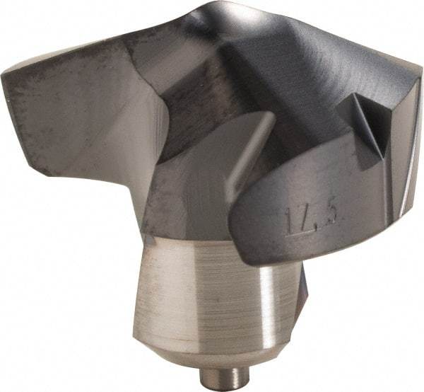 Kennametal - Series KenTIP, 17.5mm Diam Grade KCP15 140° Replaceable Drill Tip - Carbide, AlTiN Finish, V Seat Size - Eagle Tool & Supply