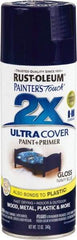 Rust-Oleum - Navy Blue, Gloss, Enamel Spray Paint - 8 Sq Ft per Can, 12 oz Container, Use on Multipurpose - Eagle Tool & Supply