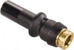 Parker - 1/4 x 3/8" Outside Diam, Brass Push-to-Connect Tube Plug-In Adapter - 250 Max psi, Push to Connect Connection, Buna-N O-Ring - Eagle Tool & Supply