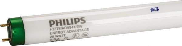 Philips - 28 Watt Fluorescent Tubular Medium Bi-Pin Lamp - 4,100°K Color Temp, 2,700 Lumens, T8, 24,000 hr Avg Life - Eagle Tool & Supply