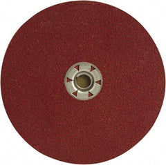 DeWALT - 7" Diam 5/8-11 Threaded Hole 24 Grit Fiber Disc - Coarse Grade, Ceramic, 8,700 Max RPM - Eagle Tool & Supply