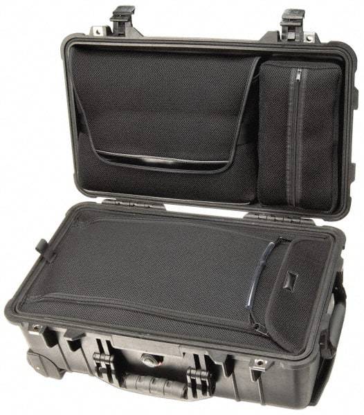 Pelican Products, Inc. - 13-13/16" Wide x 13-13/16" Deep x 9" High, Clamshell Hard Case - Black, Plastic - Eagle Tool & Supply