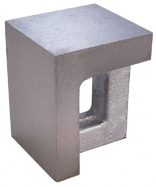 Interstate - 1 Hole, 12" High x 8" Wide x 10" Deep, Right Angle Iron - Semi-Steel, Precision Ground, Parallel & Square to within 0.0018" per 6" - Eagle Tool & Supply