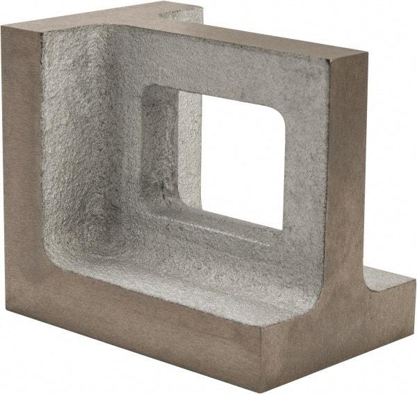 Interstate - 1 Hole, 6" High x 4" Wide x 5" Deep, Right Angle Iron - Semi-Steel, Machined, Parallel to within 0.003" per 6", Square to within 0.004" per 6" - Eagle Tool & Supply