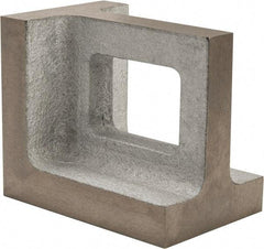 Interstate - 1 Hole, 6" High x 4" Wide x 5" Deep, Right Angle Iron - Semi-Steel, Machined, Parallel to within 0.003" per 6", Square to within 0.004" per 6" - Eagle Tool & Supply