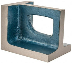 Interstate - 1 Hole, 5" High x 3-3/4" Wide x 4" Deep, Right Angle Iron - Semi-Steel, Precision Ground, Parallel & Square to within 0.0018" per 6" - Eagle Tool & Supply