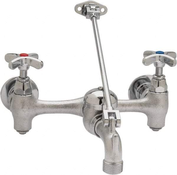 B&K Mueller - Standard, Two Handle Design, Chrome, Industrial and Laundry Faucet - Cross Handle - Eagle Tool & Supply