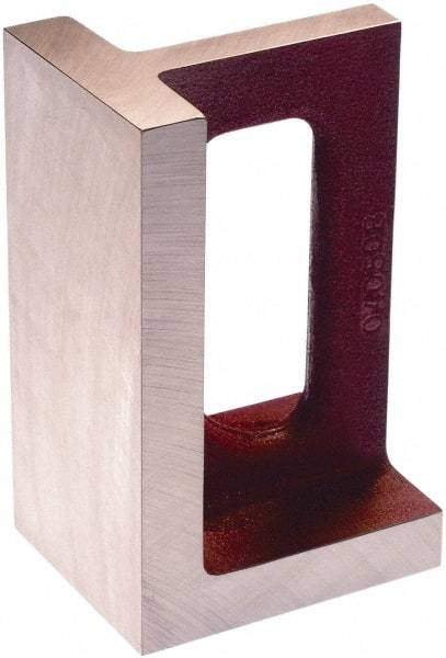 Suburban Tool - 1 Hole, 16" High x 8" Wide x 9" Deep, Right Angle Iron - Cast Iron, Machined, 1-3/8" Thick, Parallel & Square to within 0.002" per 6" - Eagle Tool & Supply