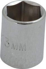 Proto - 1/4" Drive, Standard Hand Socket - 6 Points, 7/8" OAL, Chrome Finish - Eagle Tool & Supply