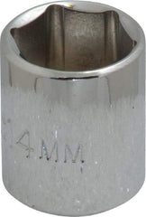 Proto - 1/4" Drive, Standard Hand Socket - 6 Points, 7/8" OAL, Chrome Vanadium, Chrome Finish - Eagle Tool & Supply