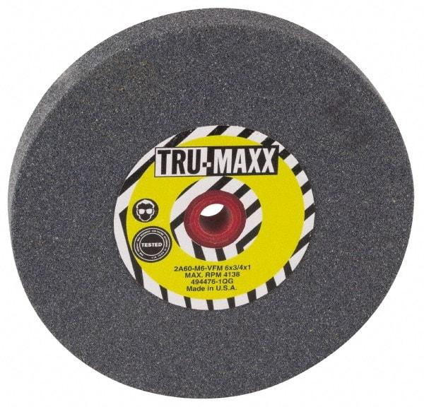 Tru-Maxx - 36 Grit Aluminum Oxide Bench & Pedestal Grinding Wheel - 12" Diam x 1-1/2" Hole x 2" Thick, 2705 Max RPM, P Hardness, Very Coarse Grade , Vitrified Bond - Eagle Tool & Supply