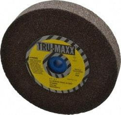 Tru-Maxx - 46 Grit Aluminum Oxide Bench & Pedestal Grinding Wheel - 6" Diam x 1" Hole x 1" Thick, 5410 Max RPM, O Hardness, Coarse Grade , Vitrified Bond - Eagle Tool & Supply