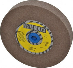 Tru-Maxx - 80 Grit Aluminum Oxide Bench & Pedestal Grinding Wheel - 6" Diam x 1" Hole x 1" Thick, 5410 Max RPM, O Hardness, Medium Grade , Vitrified Bond - Eagle Tool & Supply