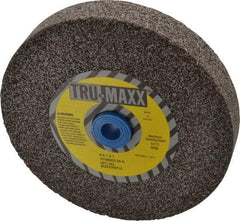 Tru-Maxx - 36 Grit Aluminum Oxide Bench & Pedestal Grinding Wheel - 6" Diam x 1" Hole x 1" Thick, 5410 Max RPM, O Hardness, Very Coarse Grade , Vitrified Bond - Eagle Tool & Supply