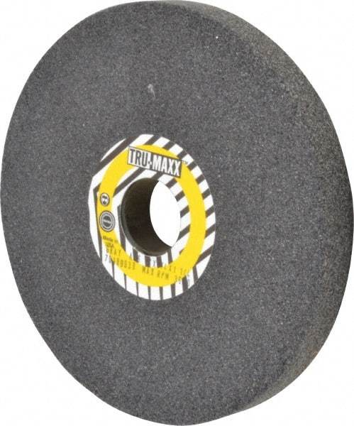 Tru-Maxx - 46 Grit Aluminum Oxide Bench & Pedestal Grinding Wheel - 7" Diam x 1" Hole x 3/4" Thick, 3600 Max RPM, O Hardness, Coarse Grade , Vitrified Bond - Eagle Tool & Supply