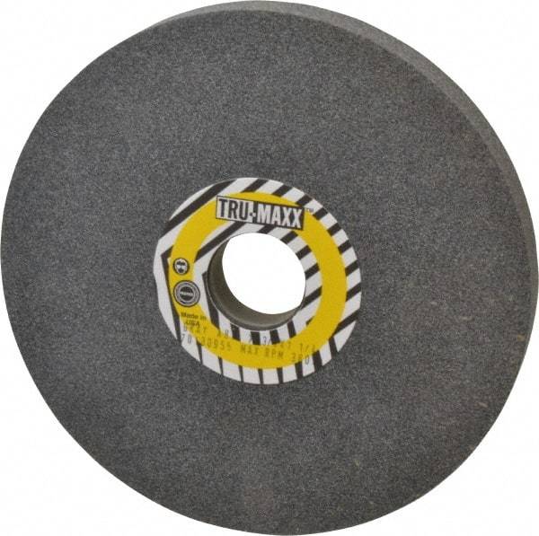 Tru-Maxx - 80 Grit Aluminum Oxide Bench & Pedestal Grinding Wheel - 7" Diam x 1-1/4" Hole x 3/4" Thick, 3600 Max RPM, O Hardness, Medium Grade , Vitrified Bond - Eagle Tool & Supply