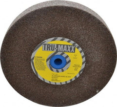 Tru-Maxx - 46 Grit Aluminum Oxide Bench & Pedestal Grinding Wheel - 7" Diam x 1" Hole x 1" Thick, 3600 Max RPM, O Hardness, Coarse Grade , Vitrified Bond - Eagle Tool & Supply