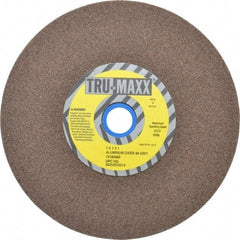 Tru-Maxx - 60 Grit Aluminum Oxide Bench & Pedestal Grinding Wheel - 7" Diam x 1" Hole x 1" Thick, 3600 Max RPM, O Hardness, Medium Grade , Vitrified Bond - Eagle Tool & Supply