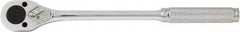 Paramount - 3/8" Drive Pear Head Standard Ratchet - Chrome Finish, 11" OAL, 24 Gear Teeth, Standard Head - Eagle Tool & Supply