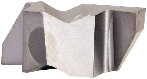 Kennametal - 3097NG Grade KCU10, 2.46mm Cutting Width Carbide Grooving Insert - 3.81mm Max Depth of Cut, Right Hand, 0.32mm Corner Radius, AlTiN Finish - Eagle Tool & Supply