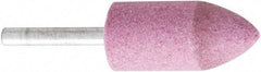 Camel Grinding Wheels - 7/8" Head Diam x 2" Thickness, A11, Tree End, Aluminum Oxide Mounted Point - Pink, Medium Grade - Eagle Tool & Supply