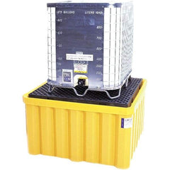 UltraTech - 400 Gal Sump, 8,000 Lb Capacity, Polyethylene Spill Deck or Pallet - 59" Long x 59" Wide x 33" High, Drain Included, 1 Tank Drum Configuration - Eagle Tool & Supply