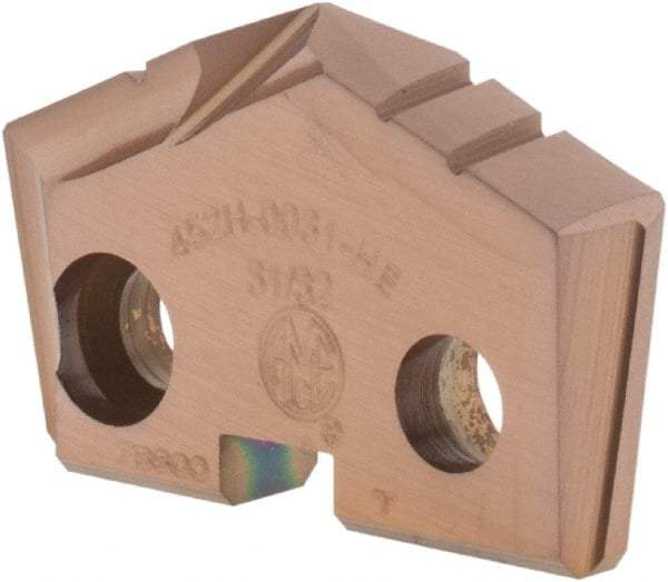 Allied Machine and Engineering - 31/32" Diam x 3/16" Thick, Seat Code 2, 132° Included Angle Spade Drill Insert - AM200 Coated, Cobalt, Grade Super Cobalt, Series GEN2 T-A - Eagle Tool & Supply