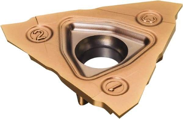 Sandvik Coromant - TN123 GS Grade 1125, 0.6mm Cutting Width Carbide Grooving Insert - 1/16" Max Depth of Cut, Neutral, TiAlN Finish - Eagle Tool & Supply