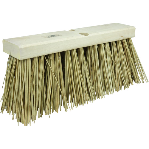 16″ Street Broom, 6-1/4″ Trim Length, Natural Palmyra Fill - Eagle Tool & Supply