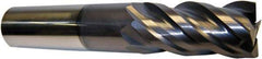 Accupro - 1", 1-3/4" LOC, 1" Shank Diam, 4" OAL, 4 Flute, Solid Carbide Square End Mill - Single End, AlTiN Finish, Spiral Flute, 40° Helix, Centercutting, Right Hand Cut, Right Hand Flute - Eagle Tool & Supply