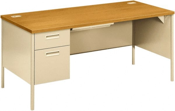 Hon - Office Cubicle Workstations & Worksurfaces Type: Single Left Pedestal Workstation Desk Width (Inch): 68-3/4 - Eagle Tool & Supply