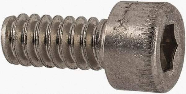 Holo-Krome - #6-32 UNC Hex Socket Drive, Socket Cap Screw - Grade 18-8 Stainless Steel, Uncoated, Fully Threaded, 5/16" Length Under Head - Eagle Tool & Supply