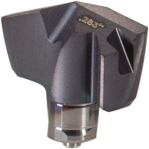 Iscar - Series ICM, 0.283" Diam Grade IC908 140° Replaceable Drill Tip - Carbide, TiAlN Finish, 7 Seat Size, Through Coolant - Eagle Tool & Supply