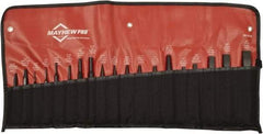 Mayhew - 19 Piece Punch & Chisel Set - 1/8 to 3/4" Chisel, 1/8 to 3/8" Punch, Hexagon Shank - Eagle Tool & Supply