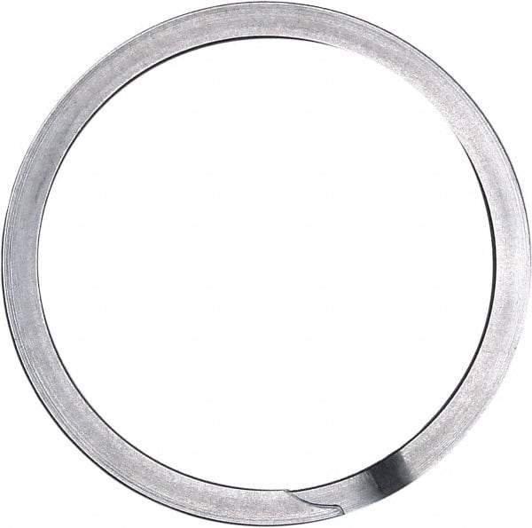 Rotor Clip - 1.769" Groove Diam, 1-7/8" Shaft Diam, Oil Stainless Steel, Spiral External Retaining Rings - 0.068" Groove Width, 0.053" Groove Depth, 0.062" Ring Thickness, Grade 302 - Eagle Tool & Supply
