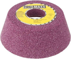 Tru-Maxx - 5" Diam x 1-1/4" Hole x 1-3/4" Thick, K Hardness, 46 Grit Surface Grinding Wheel - Aluminum Oxide, Type 11, Coarse Grade, Vitrified Bond, No Recess - Eagle Tool & Supply