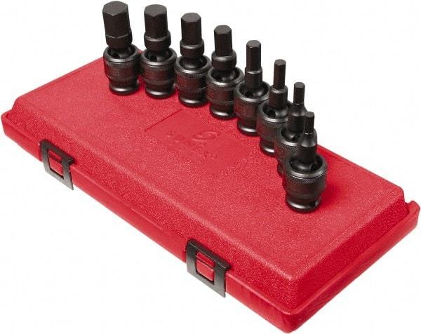 Sunex Tools - 8 Piece 1/2" Drive Metric Impact Hex Bit Socket Set - 6 to 19mm Hex - Eagle Tool & Supply