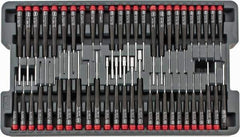 Wiha - 51 Piece Hex, Nut Driver, Phillips, Slotted & Torx Screwdriver Set - Bit Sizes: Hex SAE 0.028, 0.035, 0.05, 1/16, 5/64, 3/32, 7/64, 1/8, 9/64 & 5/32, Philips #000 to #1, Torx T1, T2, T3, T4, T5, T6, T7, T8, T9 & T10 - Eagle Tool & Supply